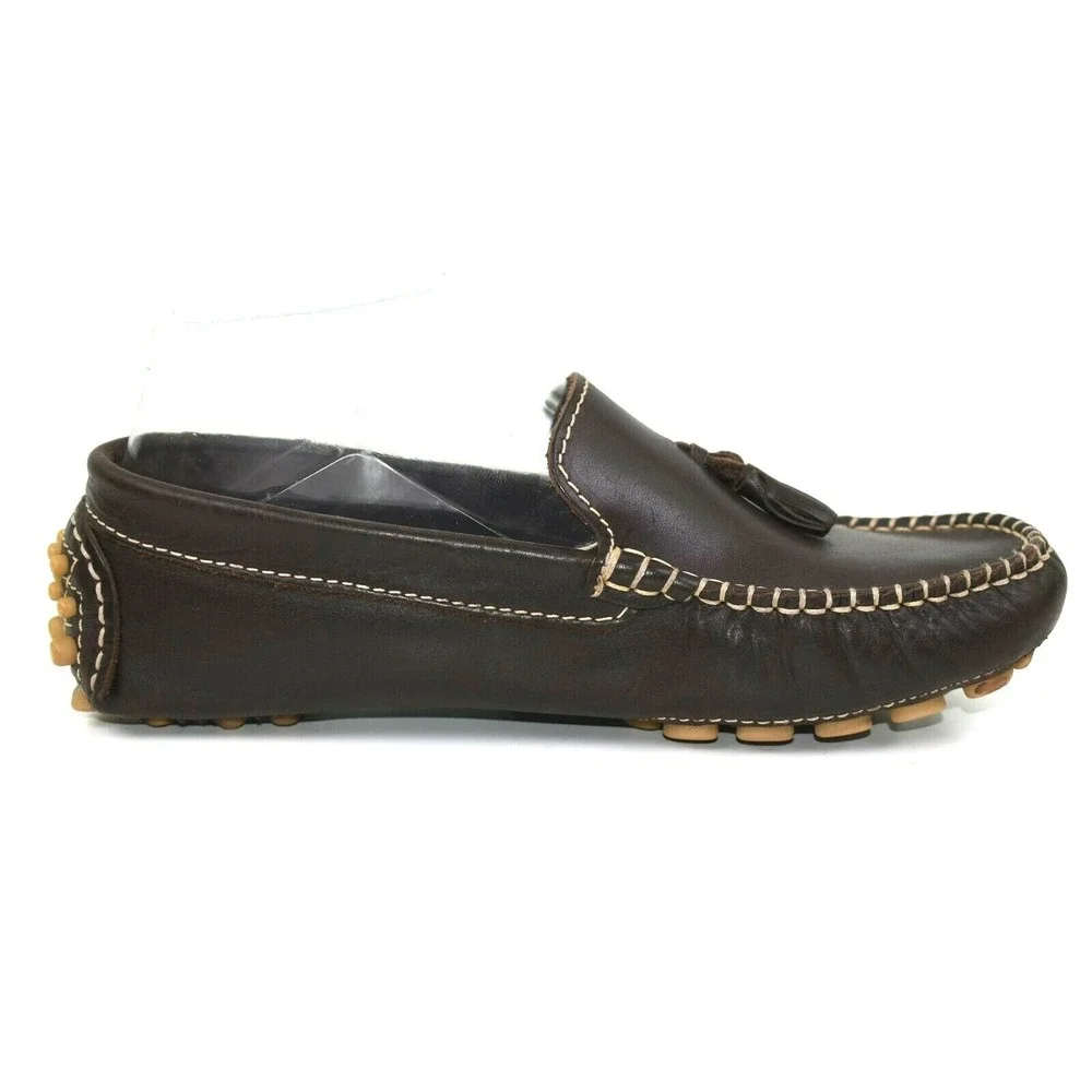 Papo‎ d'Anjo Womens Brown Leather Driving Loafers Moc Toe Shoes Size 6 US, 36 EU